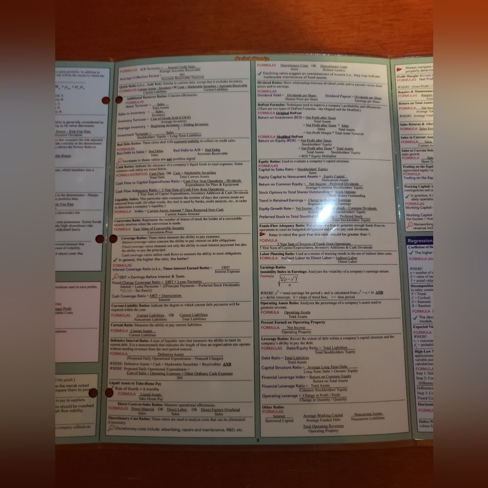 Finance Equations & Answers Quick Reference Guide - Picture 3 of 6